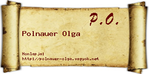 Polnauer Olga névjegykártya